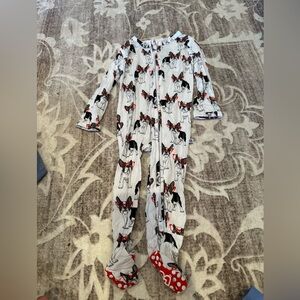 Bums and Roses 9-12m Frenchie Footie Pajamas